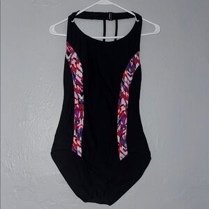 Catalina Black and Pink One Piece Swimwear with Athletic Design 110